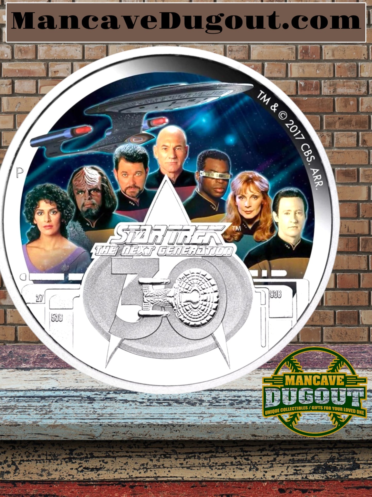 2017 Perth Mint Star Trek Next Generation 30th Anniversary 2oz Silver Proof Coin (Only 3,000 Minted)