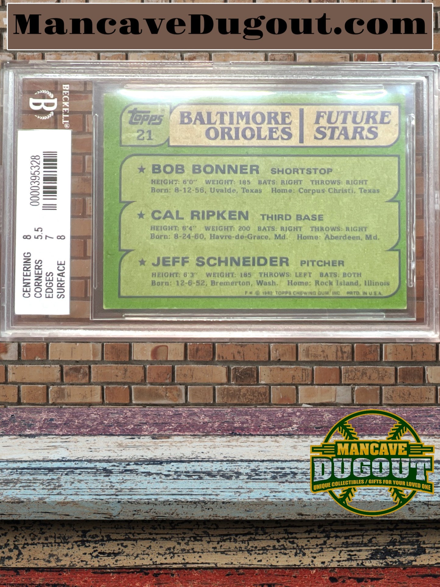 1982 Topps #21 Orioles Future Stars with Cal Ripken Rookie-Beckett 6-EX-MT