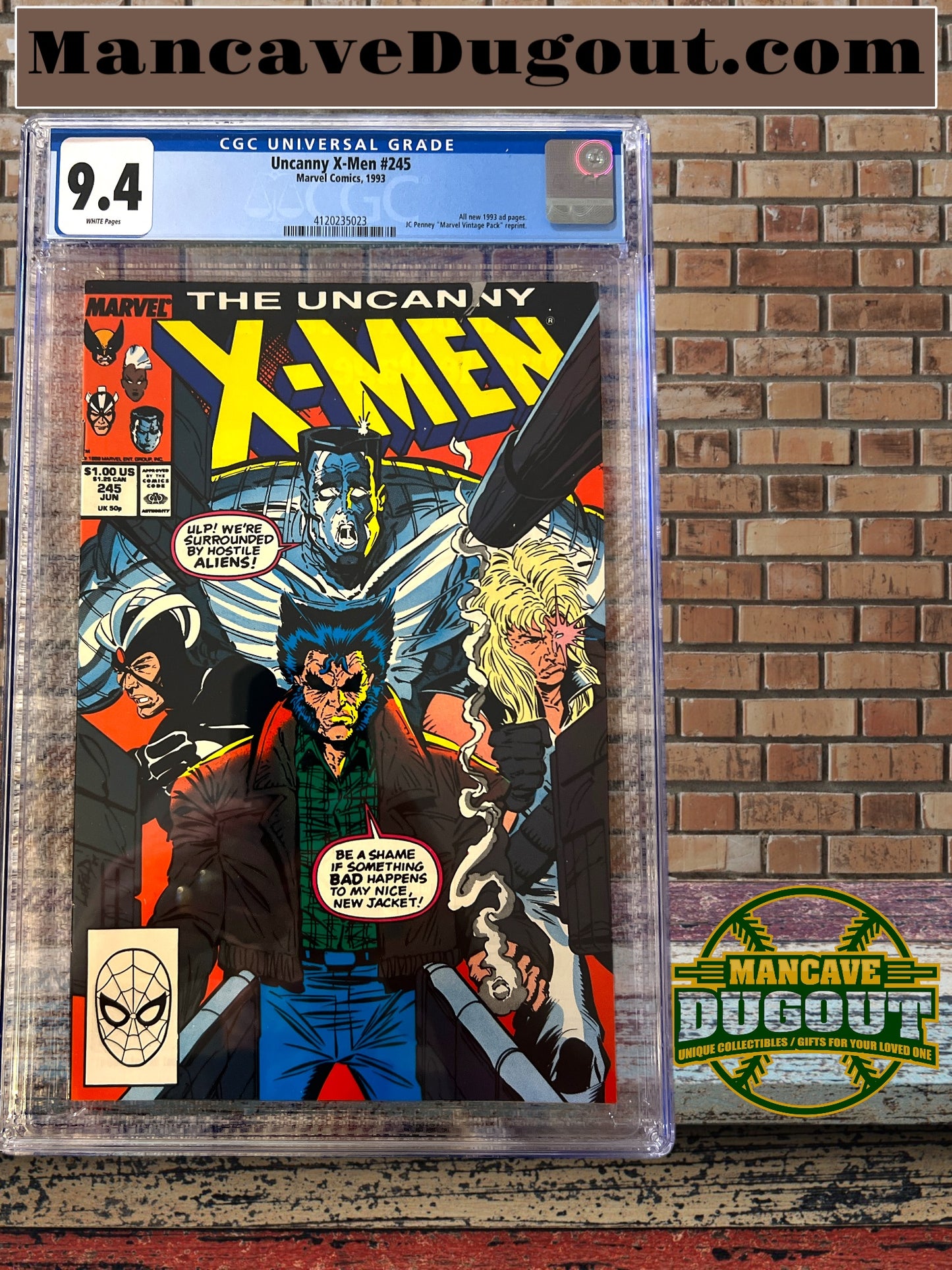 Uncanny X- Men #245 (1989) 9.4 CGC W/P Early Rob Liefeld Art