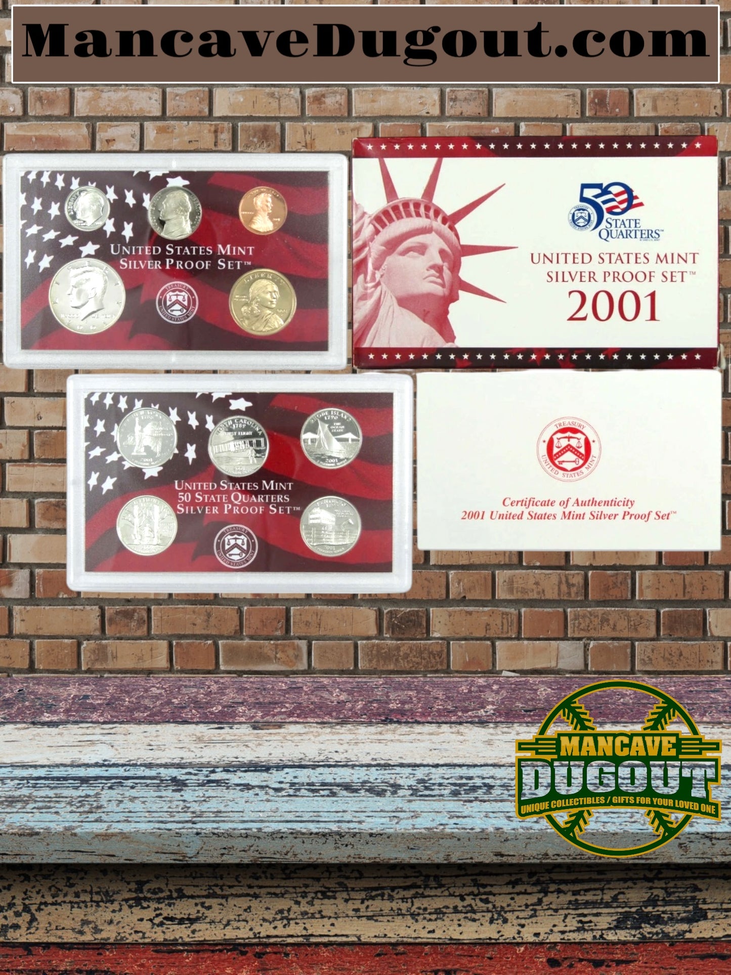 2001 Silver Proof Set U.S. Mint Original Government Packaging OGP COA