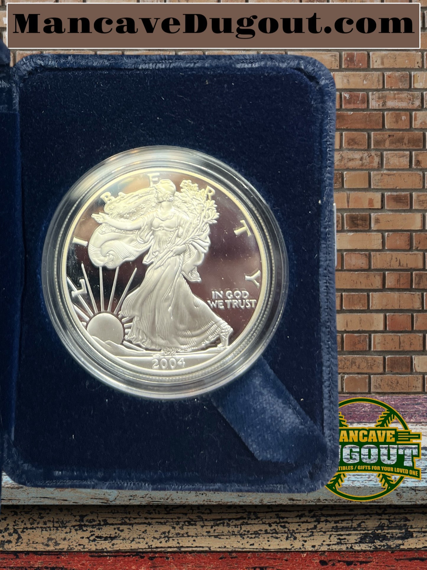 2004 W American Silver Eagle Choice Proof Bullion $1 Coin OGP COA