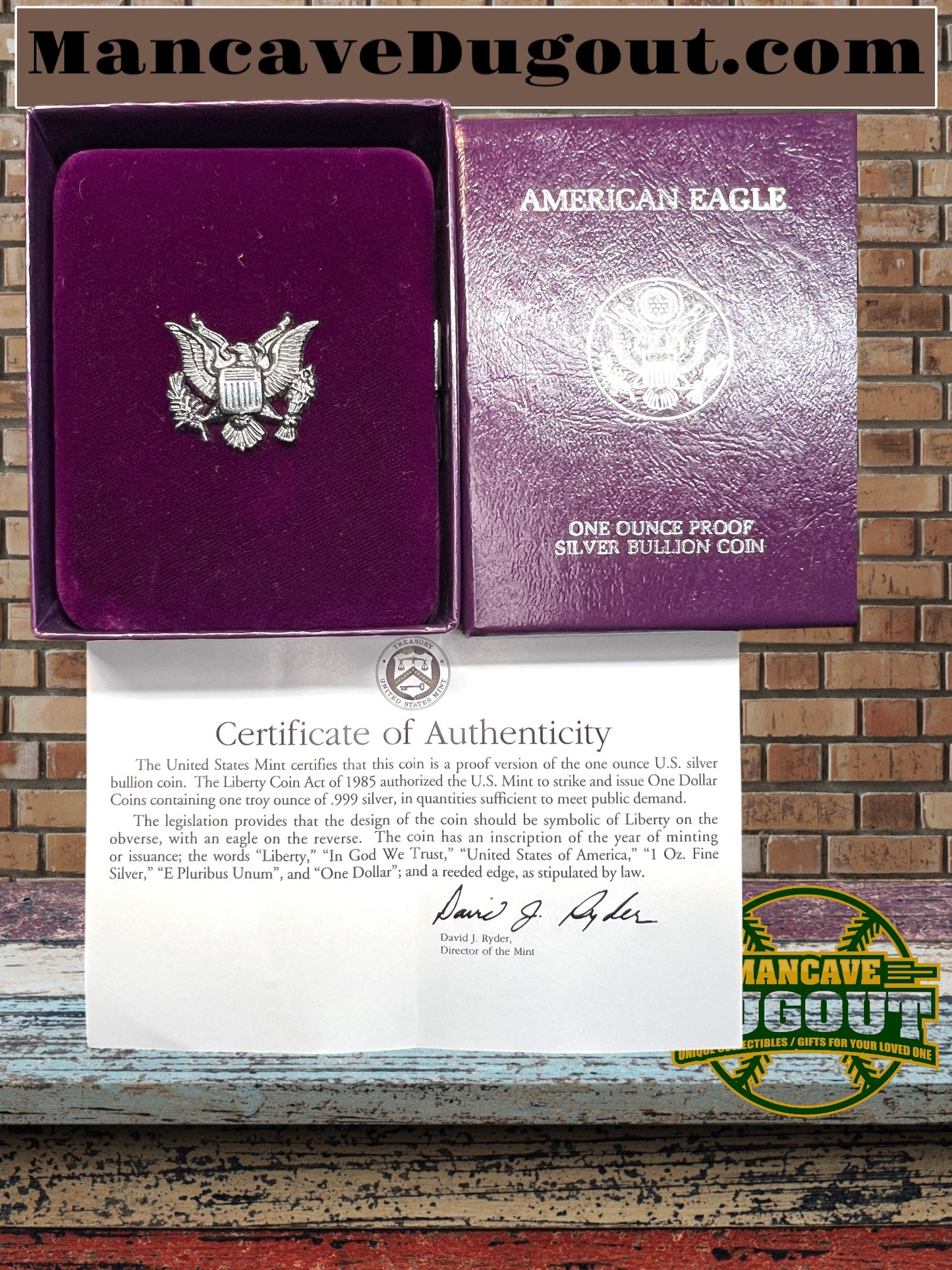 1993-P American Silver Eagle PROOF 1 Oz Silver - Coin & Box & COA