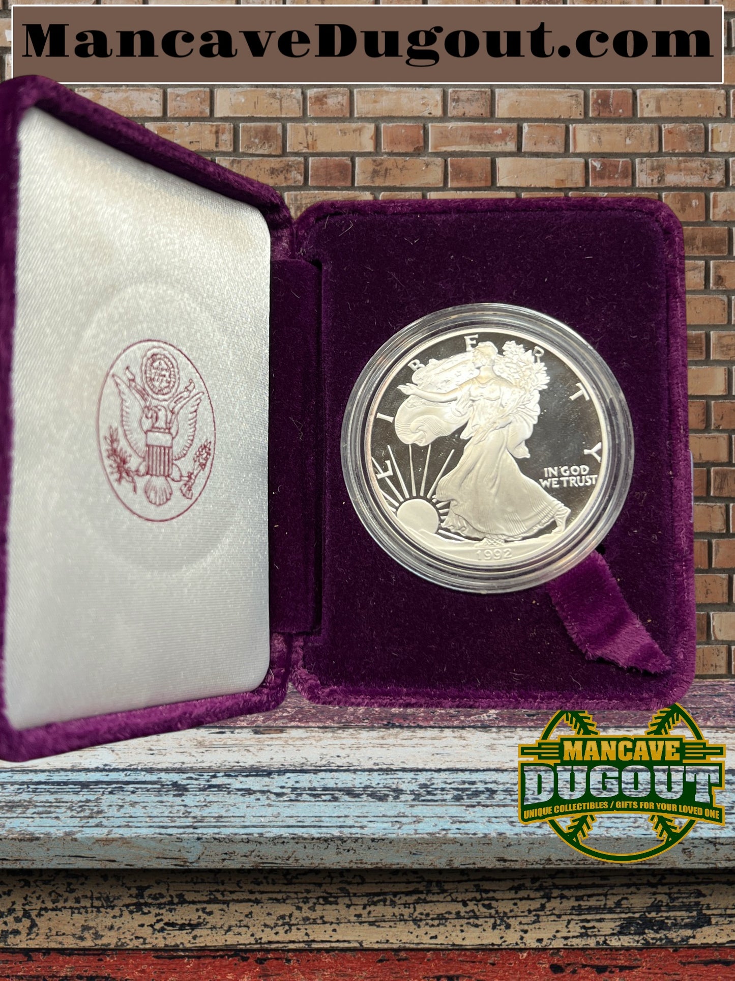 1992-S American Silver Eagle Proof 1oz Silver - Coin OGP Box and COA