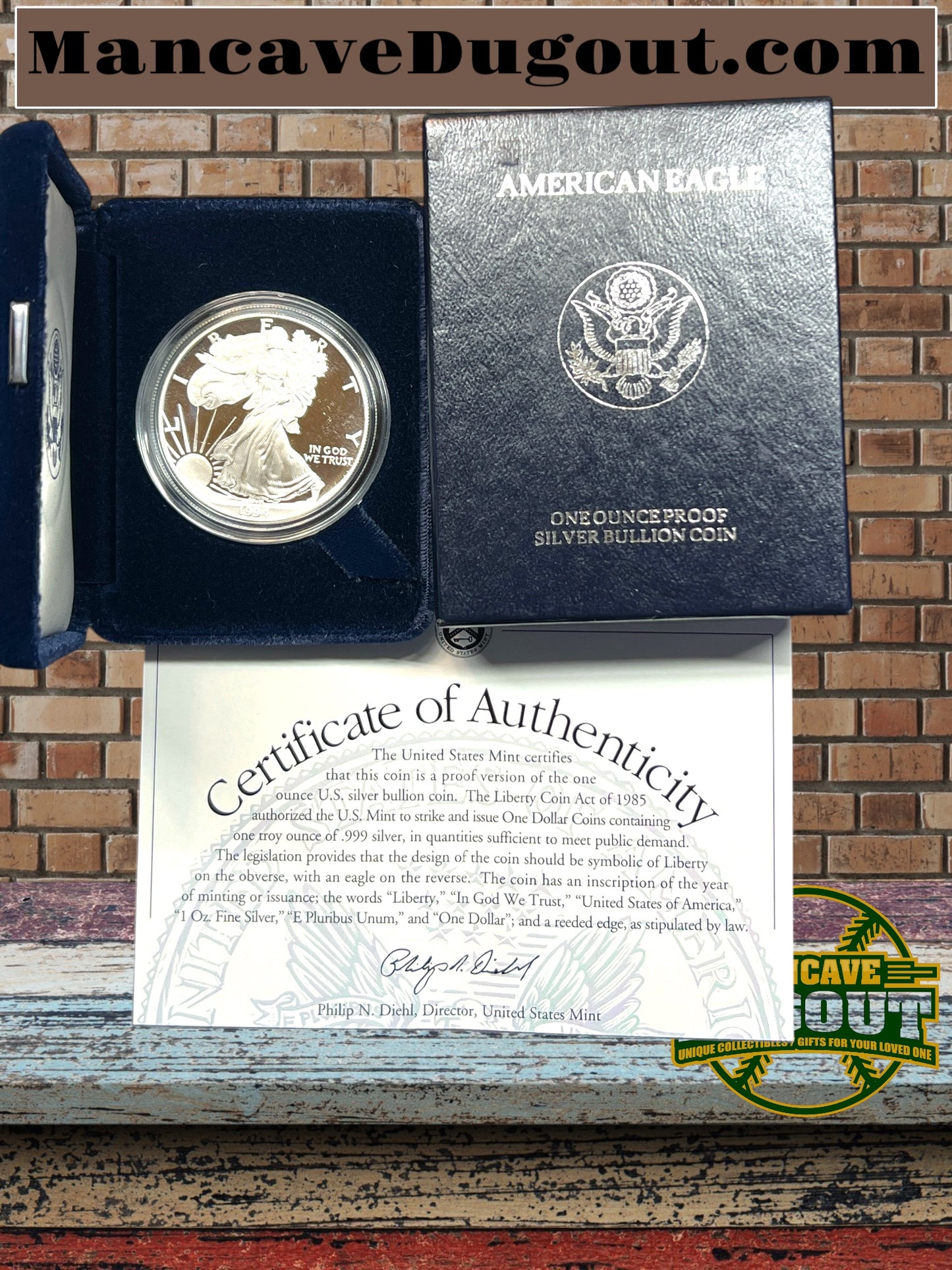 1994-P American Silver Eagle PROOF 1 Oz Silver - Coin & Box & COA