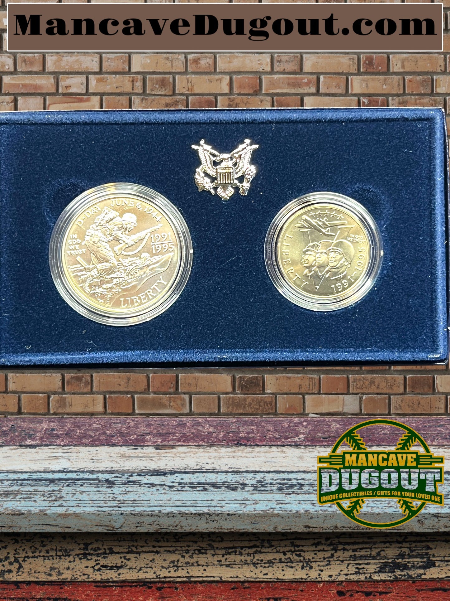 1995 World War II 50th 1991-1995 WWII 2 Coin Silver Dollar and 50c WW2-Uncirc