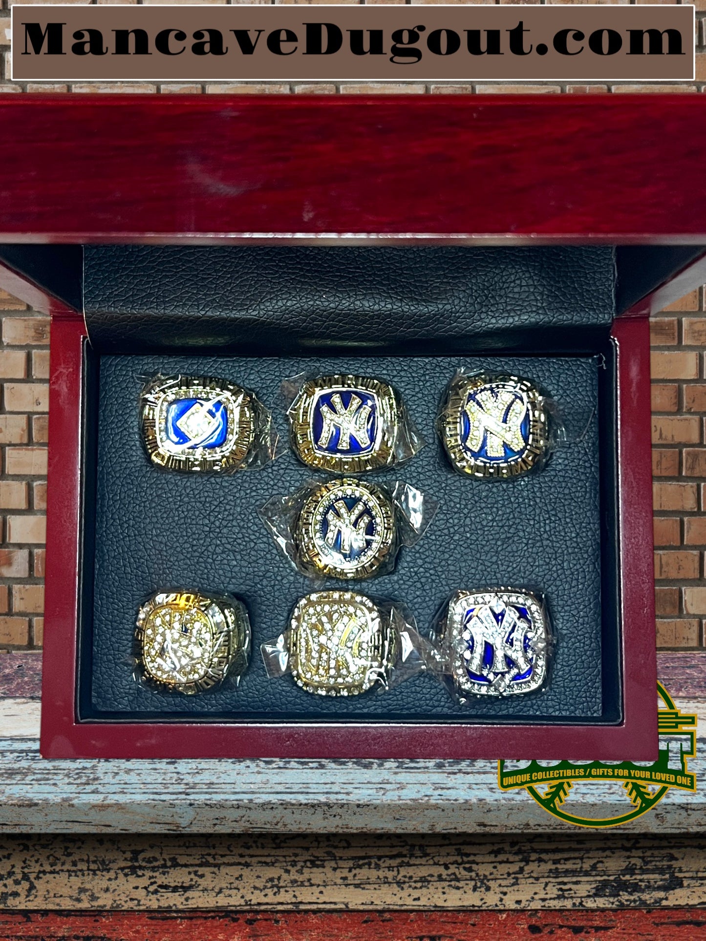 New York Yankees World Series Souvenir Rings Set Size 11 - 7 Championship Rings