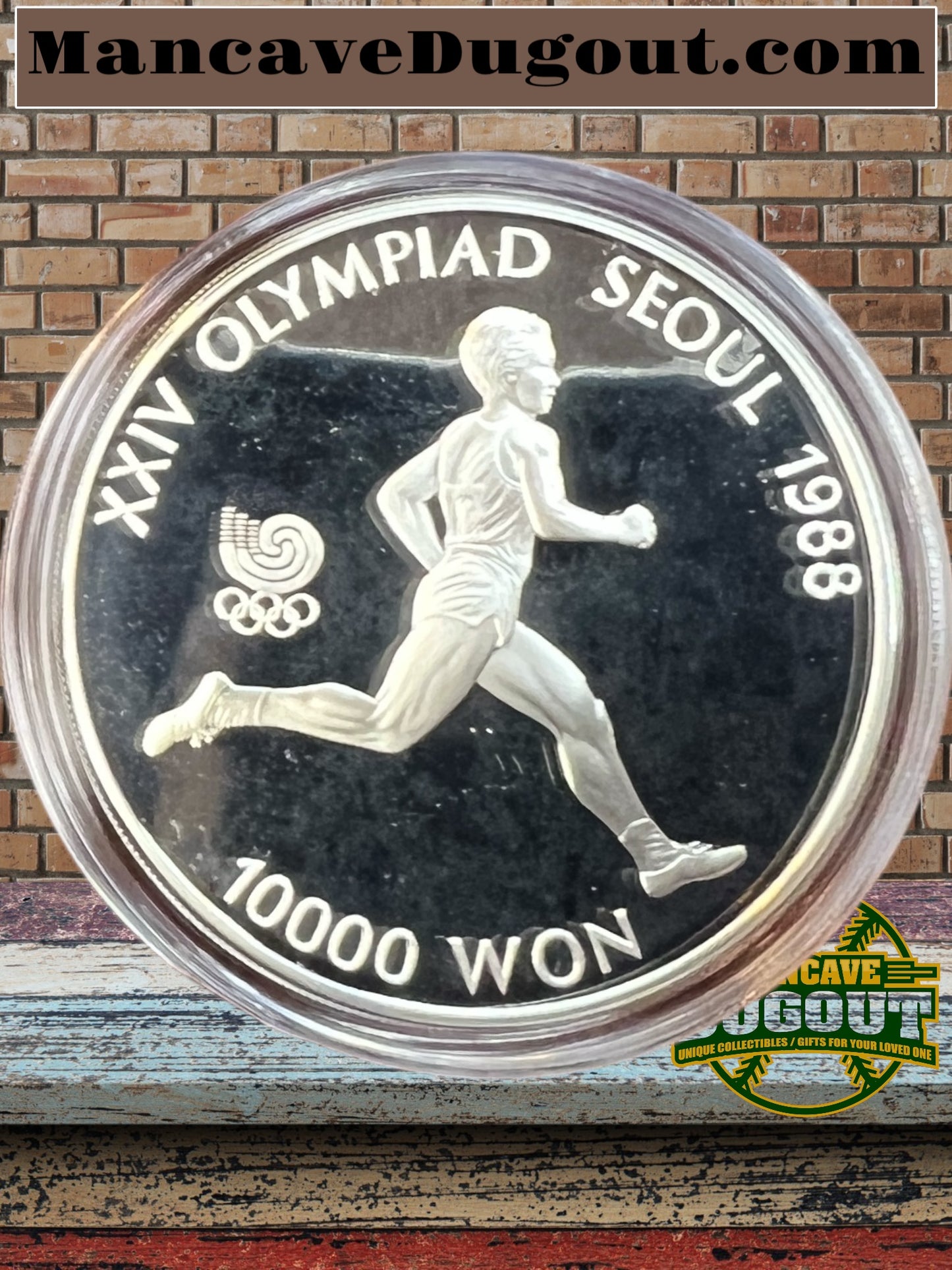 1988 Seoul Olympics Silver 2 Coin Set Mascot & Track and Field (Runner)