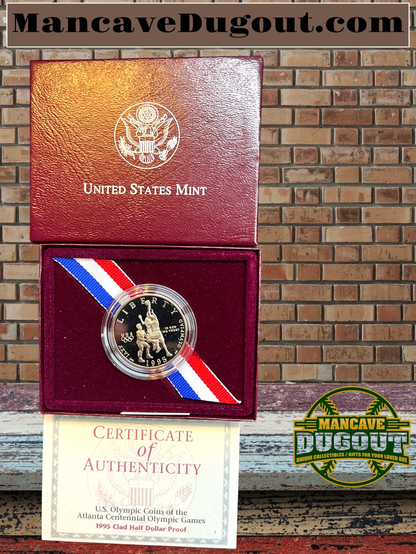 1995 U.S. Half Dollar Proof Olympic Coins of Atlanta Centennial Games Basketball-With OGP-COA