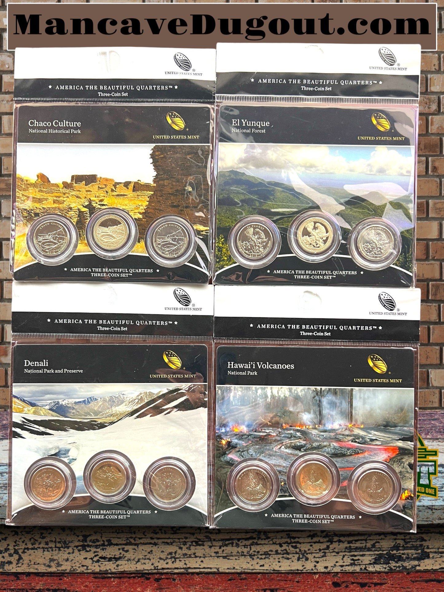 2012 - Lot of 5 American the Beautiful 3-Coin Sets