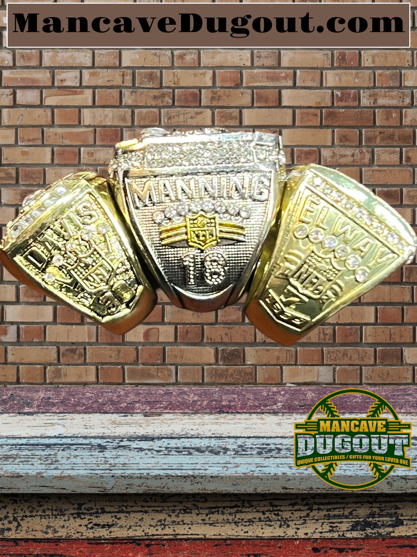 3-Pcs Ring 1997 1998 2015 Souvenir Denver Broncos Ring size 12 – With Case
