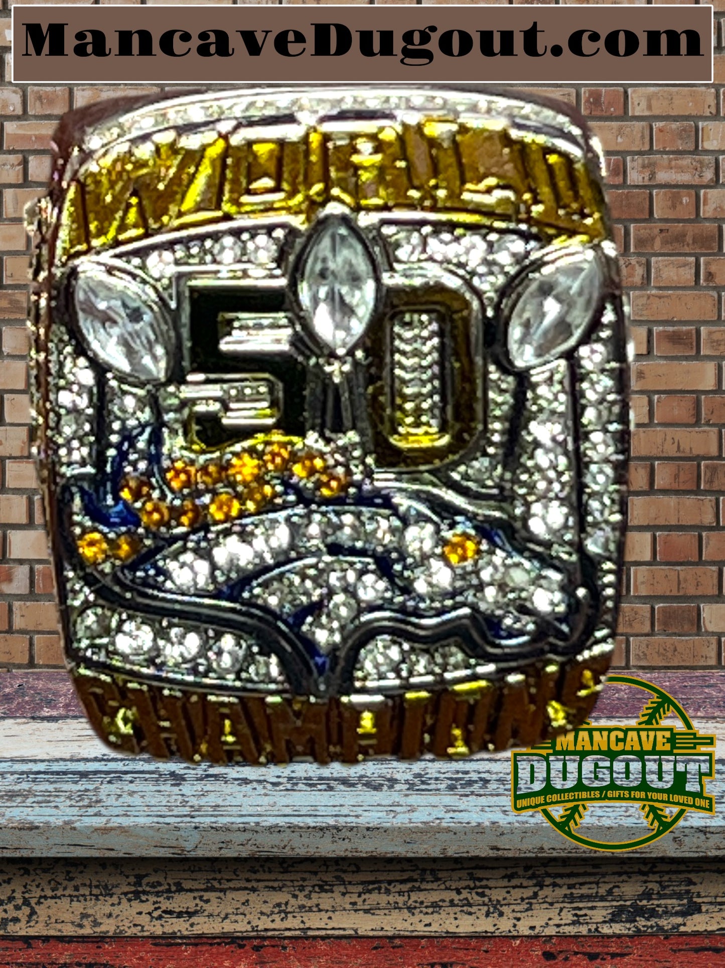3-Pcs Ring 1997 1998 2015 Souvenir Denver Broncos Ring size 11 – With Case
