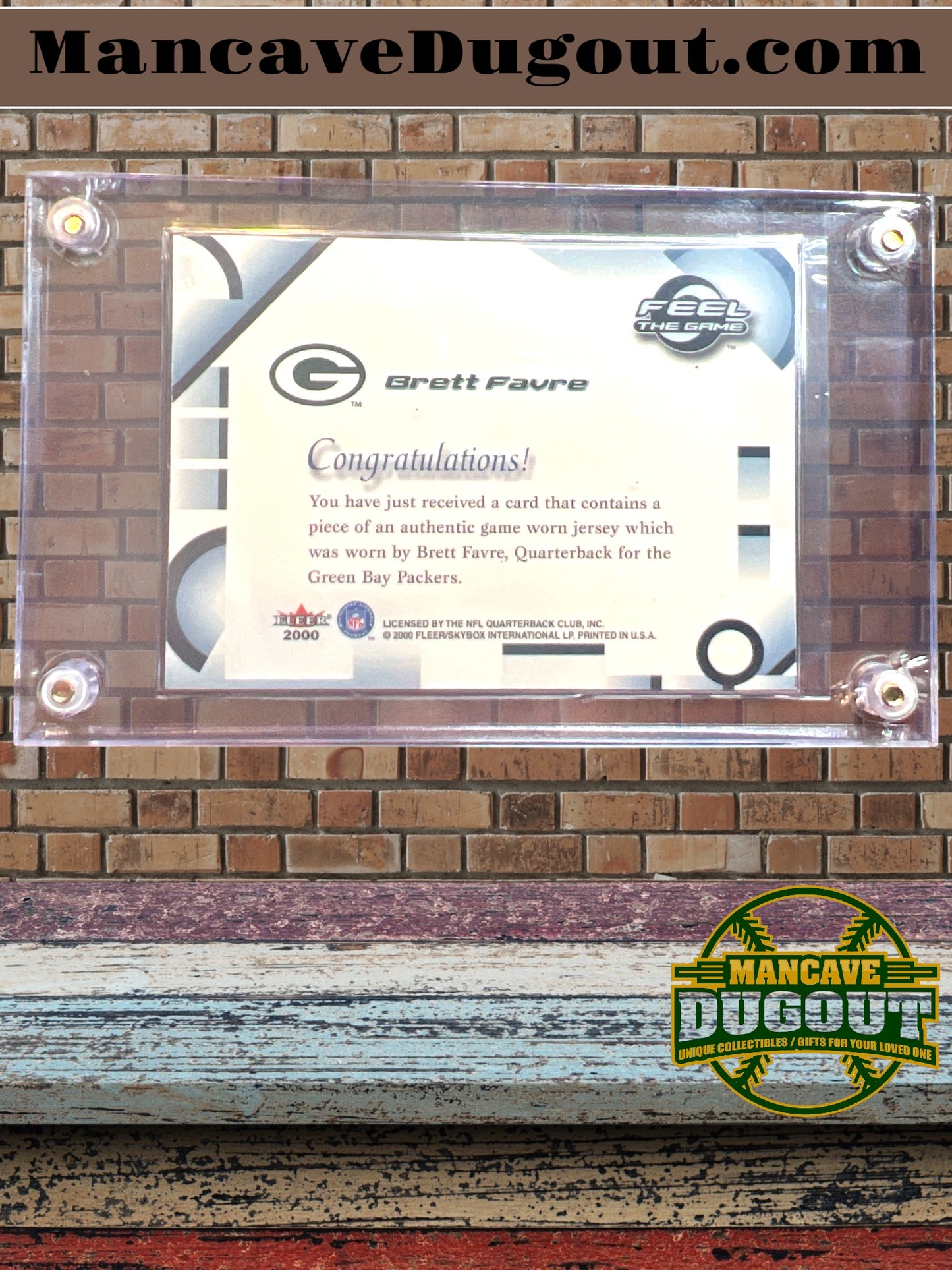 2000 Fleer Feel the Game Jersey Brett Favre