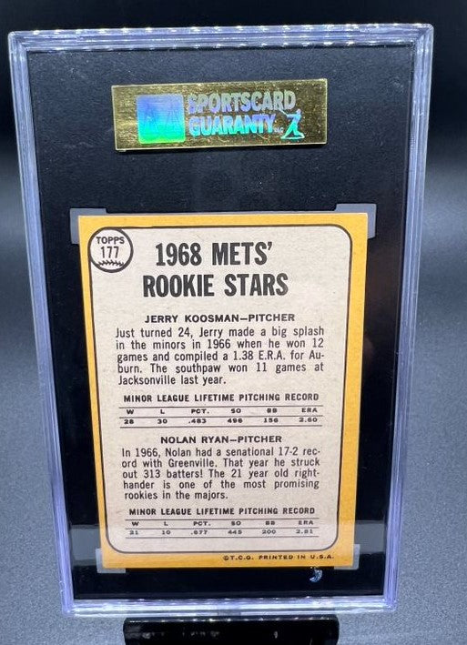 1968 TOPPS METS ROOKIES J.KOOSMAN/N.RYAN PA #177 – SGC60