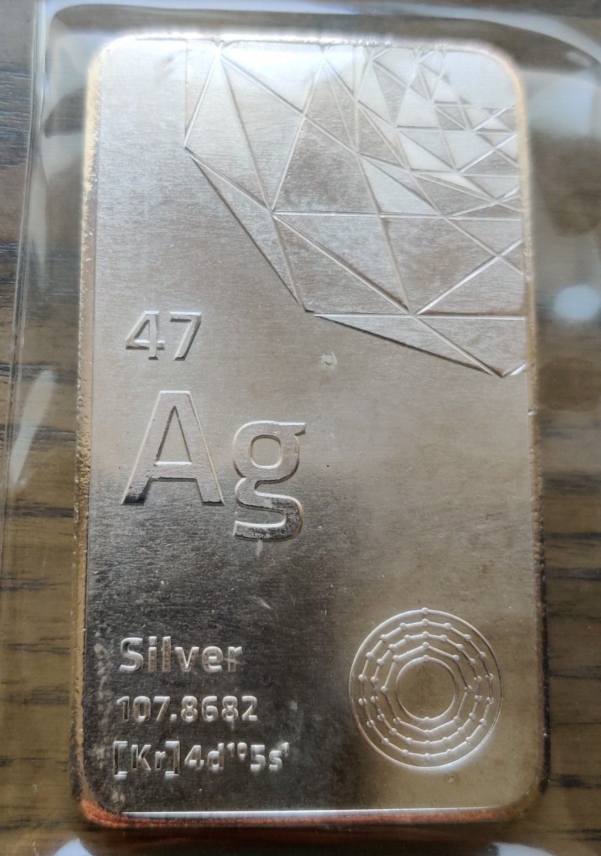 Elemental 47 Ag Silver 107.8682 10 Tr. OZ .999+ Fine Silver Bar - RARE