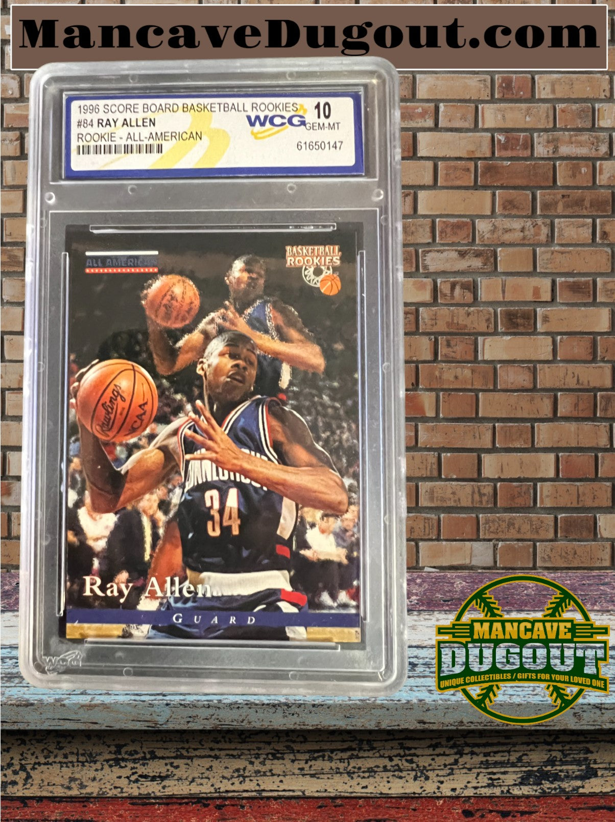 Ray Allen 1996 Scoreboard All-American Rookie Card (WCG 10)