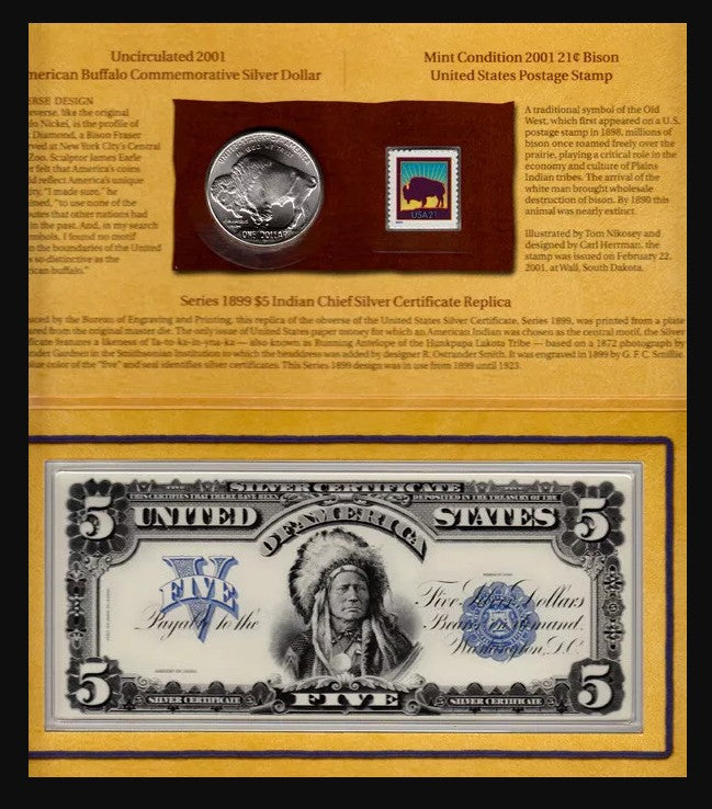 2001 The American Buffalo Coin & Currency Set - Sealed