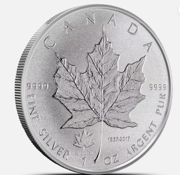 2017 Canada 1oz Silver Maple Leaf NATURAL EDGE TONING On Both Sides