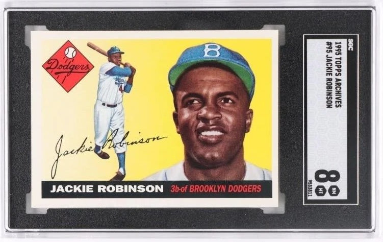1995 #95 - GRADED JACKIE ROBINSON BASEBALL CARD - Grade 8
