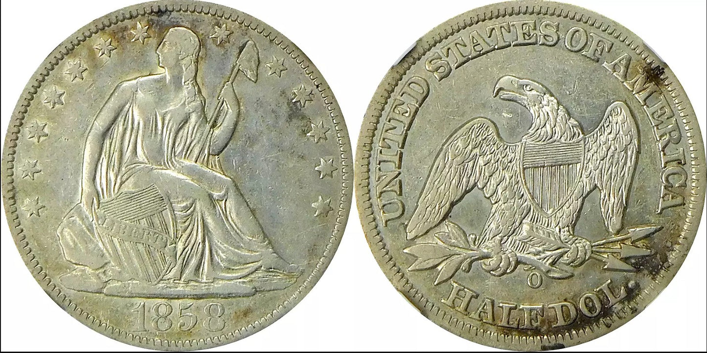 1858-O Seated Liberty Half Dollar - NGC XF 45