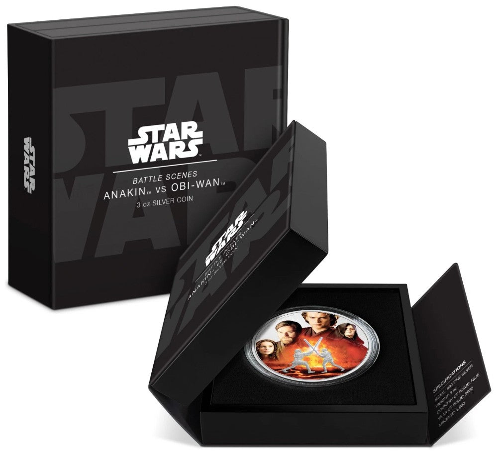 2022 Star Wars™ Battle Scenes - Anakin vs. Obi-Wan™ 3oz Silver Coin