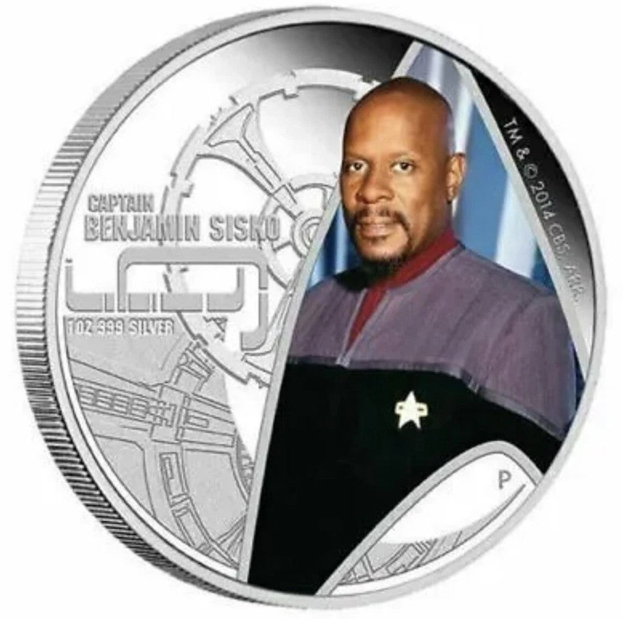 Star Trek CAPTAIN BENJAMIN SISKO 2015 1 oz SILVER PROOF COIN / Light Up Box – Limited Edition - 6500