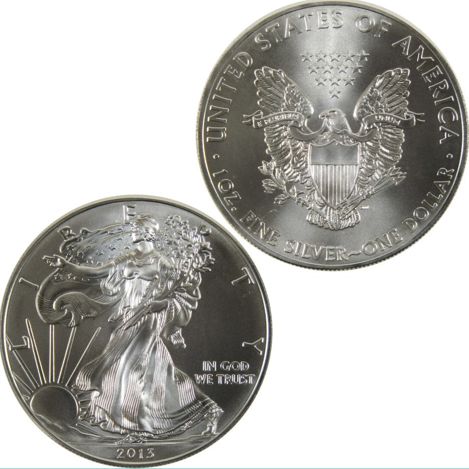 2013 Uncirculated American Silver Eagle, 1oz 0.999 Fine Silver