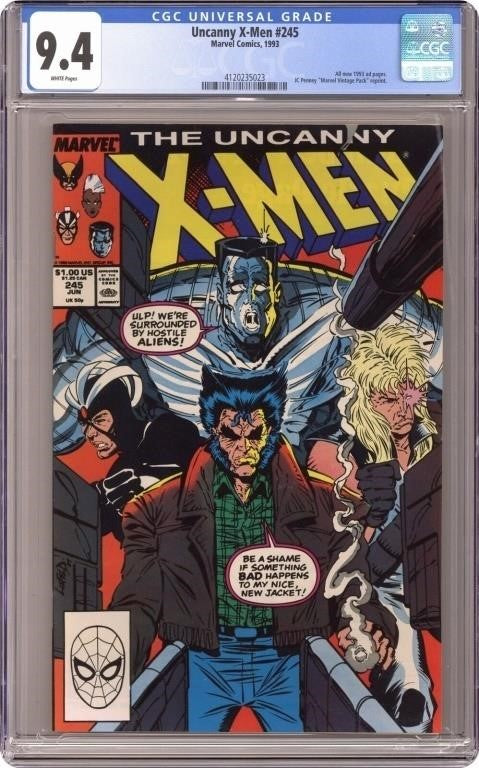 Uncanny X- Men #245 (1989) 9.4 CGC W/P Early Rob Liefeld Art