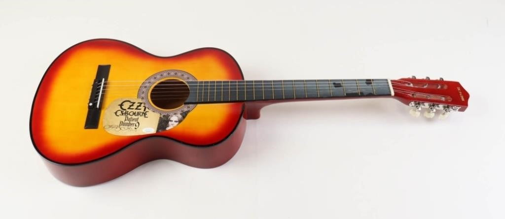 Autographed Ozzy Osbourne Acoustic Guitar