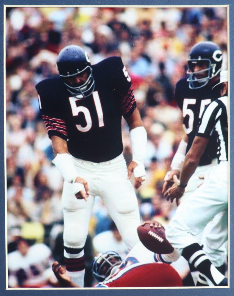 Dick Butkus Signed Custom Framed Jersey Display (Beckett) - Chicago Bears