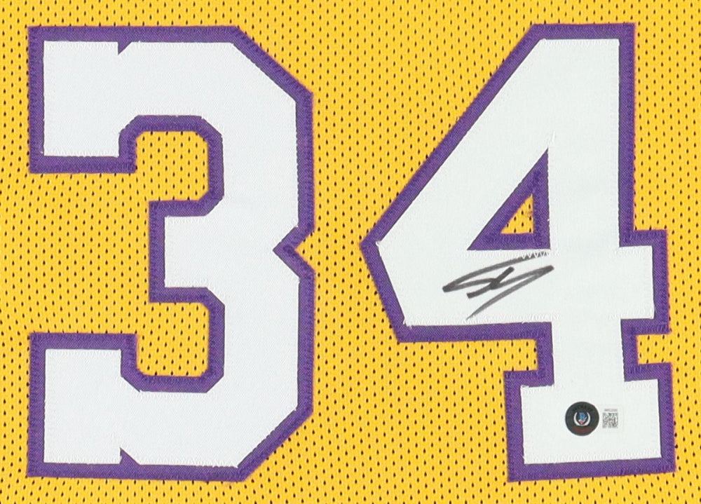 Shaquille O'Neal Signed Custom Framed Jersey Display (Beckett) - Los Angeles Lakers-Beckett