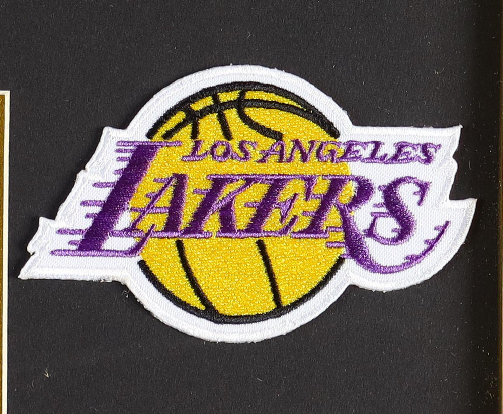 Kareem Abdul-Jabbar Signed Lakers Custom Framed Cut Display with (4) Lakers Championship Pins