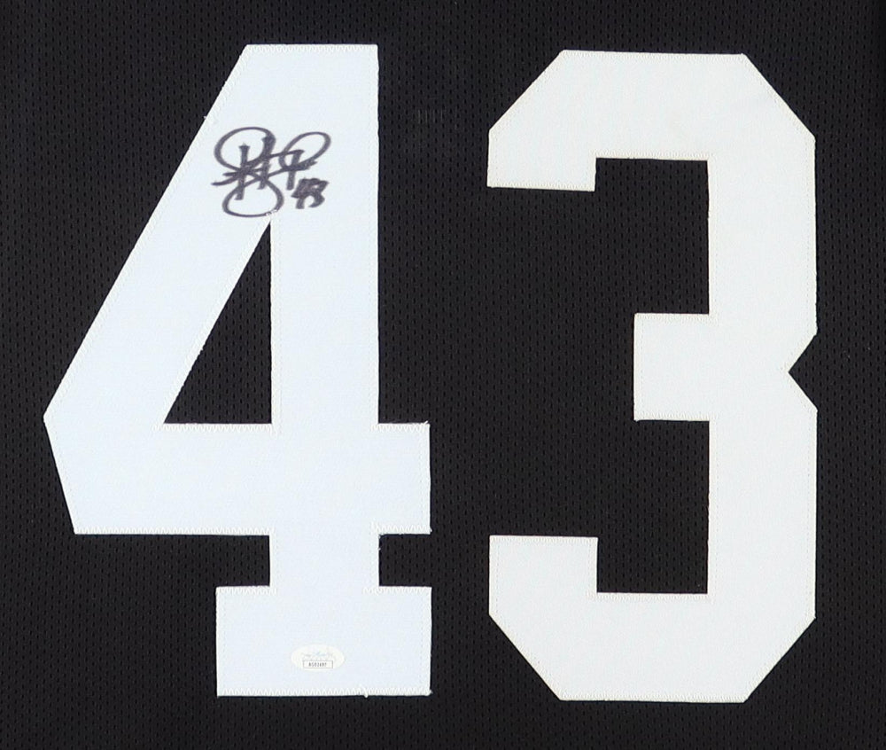 Troy Polamalu Signed Custom Framed Jersey Display (JSA) - Pittsburgh Steelers