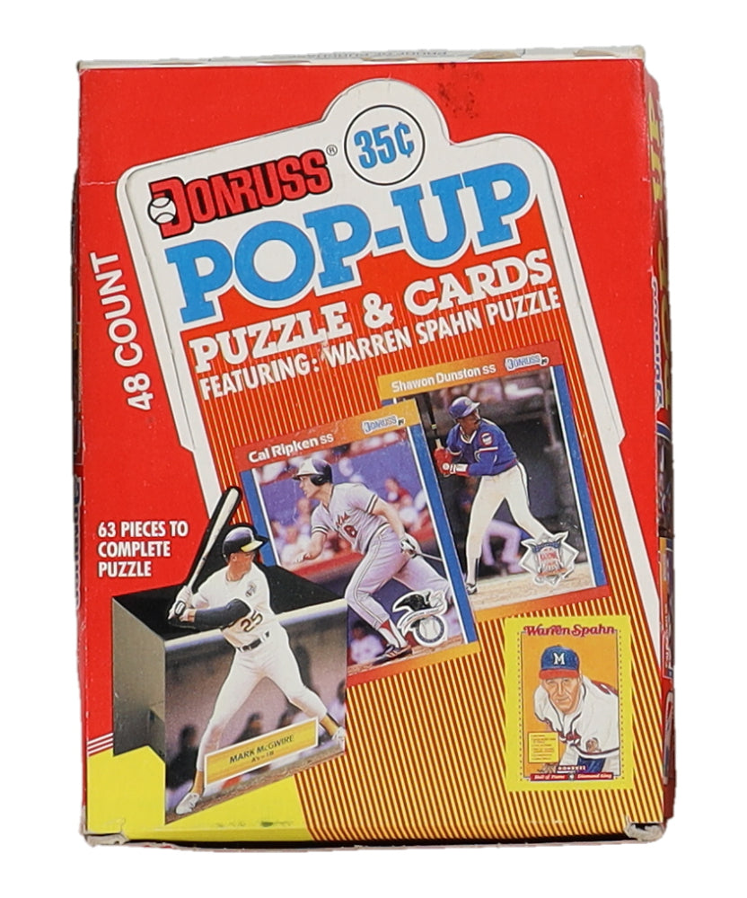 1989 Donruss Pop-Up Baseball Puzzle & Cards Factory Wax Box 48 Packs UNOPENED