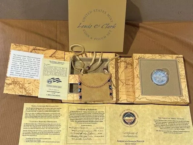 Lewis & Clark U. S. Mint Coin & Pouch Set - With COA