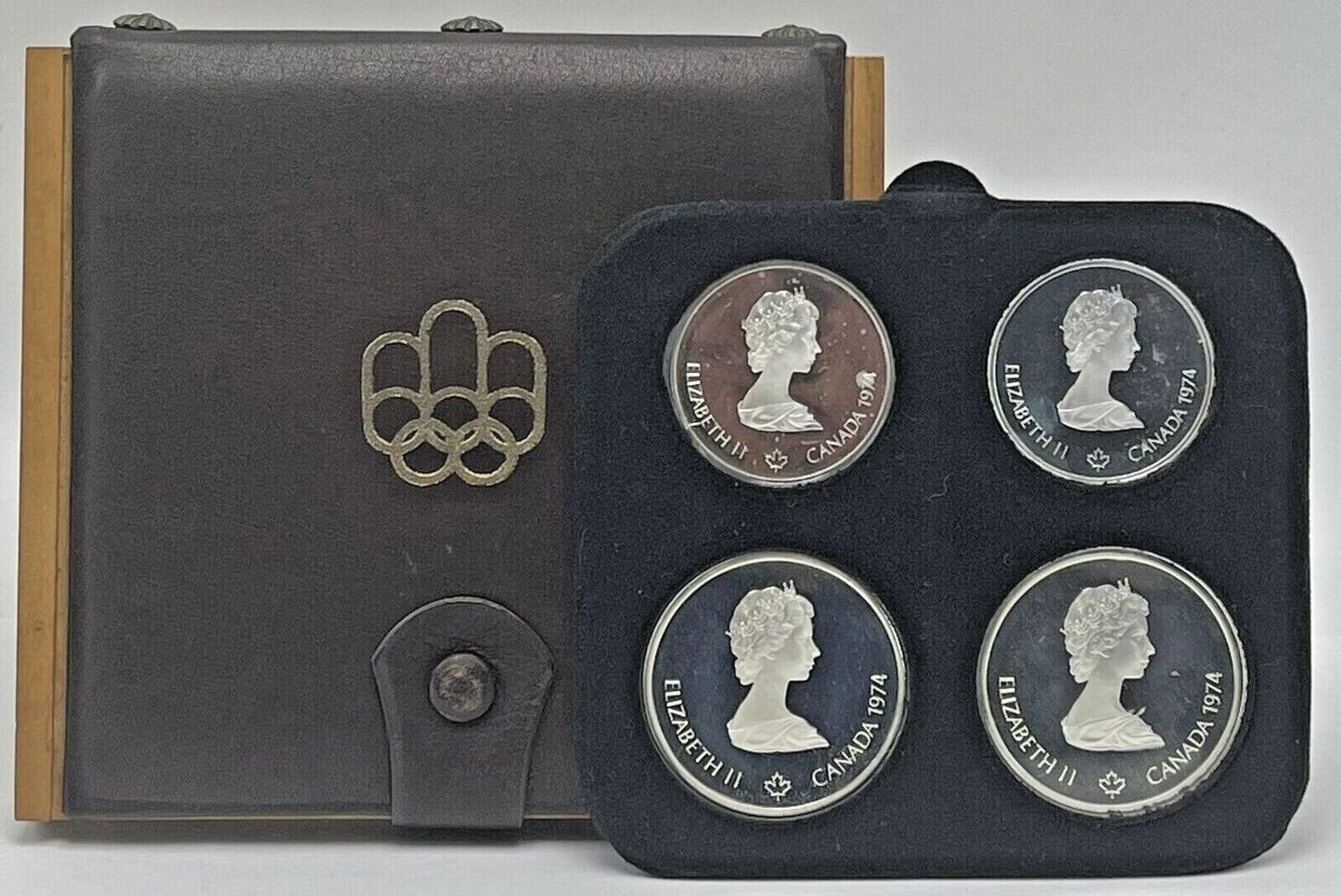 1976 Proof Silver Canadian Montreal Olympic Games 4 Coin Sterling Set Series 2