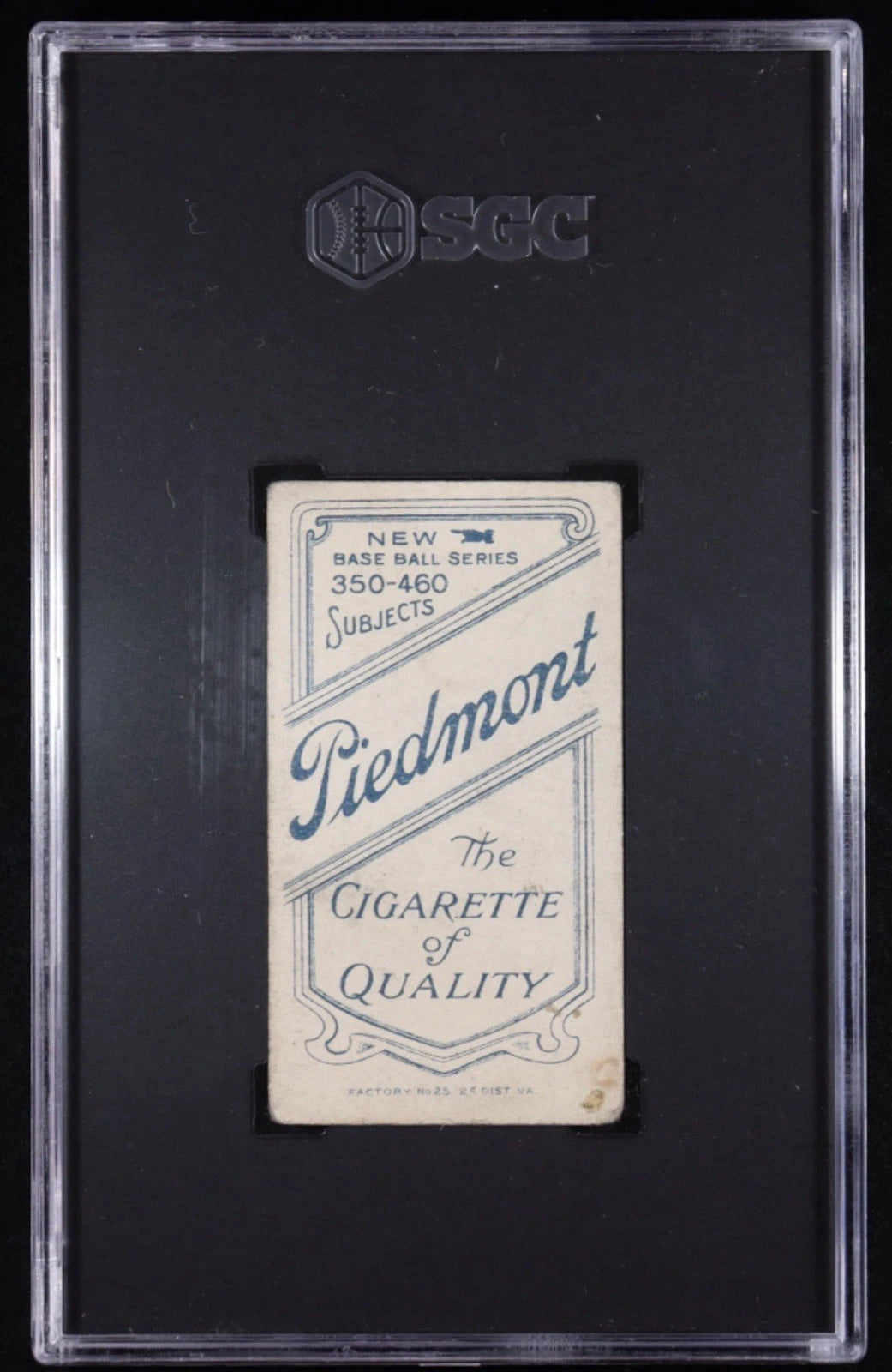 1909–1911 T206 Piedmont Cigarettes - Germany Schaefer – Washington SGC 2 (Good) – 350–460 Series