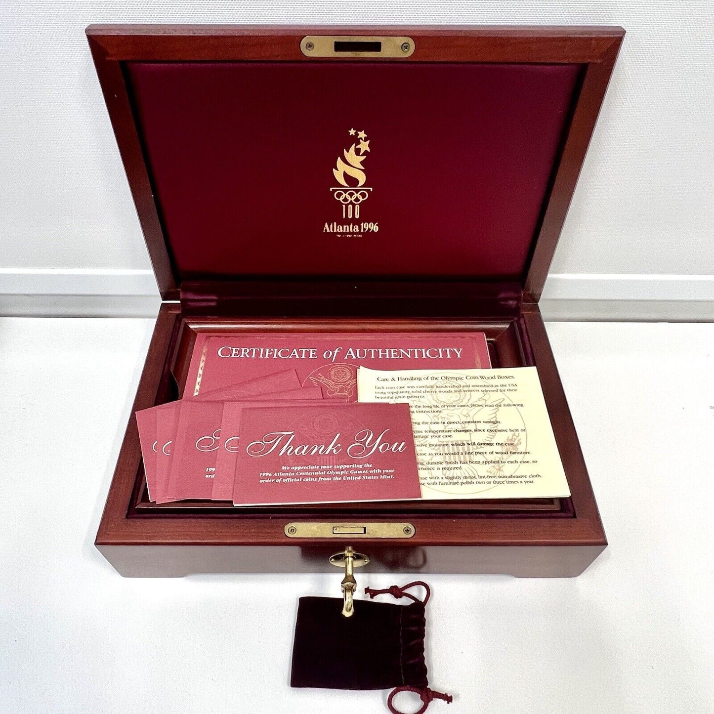 1996 Atlanta US Olympic 16 Proof Gold & Silver Coin Set -Presentation Box