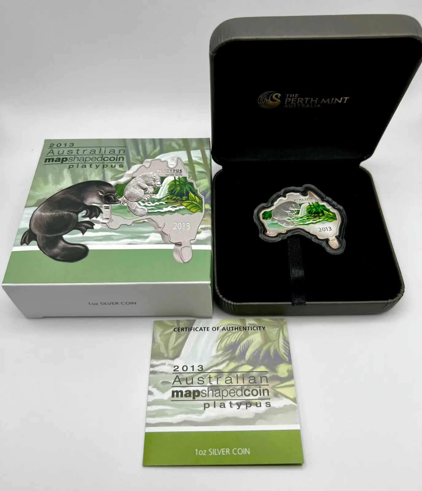 2013 Australian Map- Shaped Coin - Platypus - Only 6000