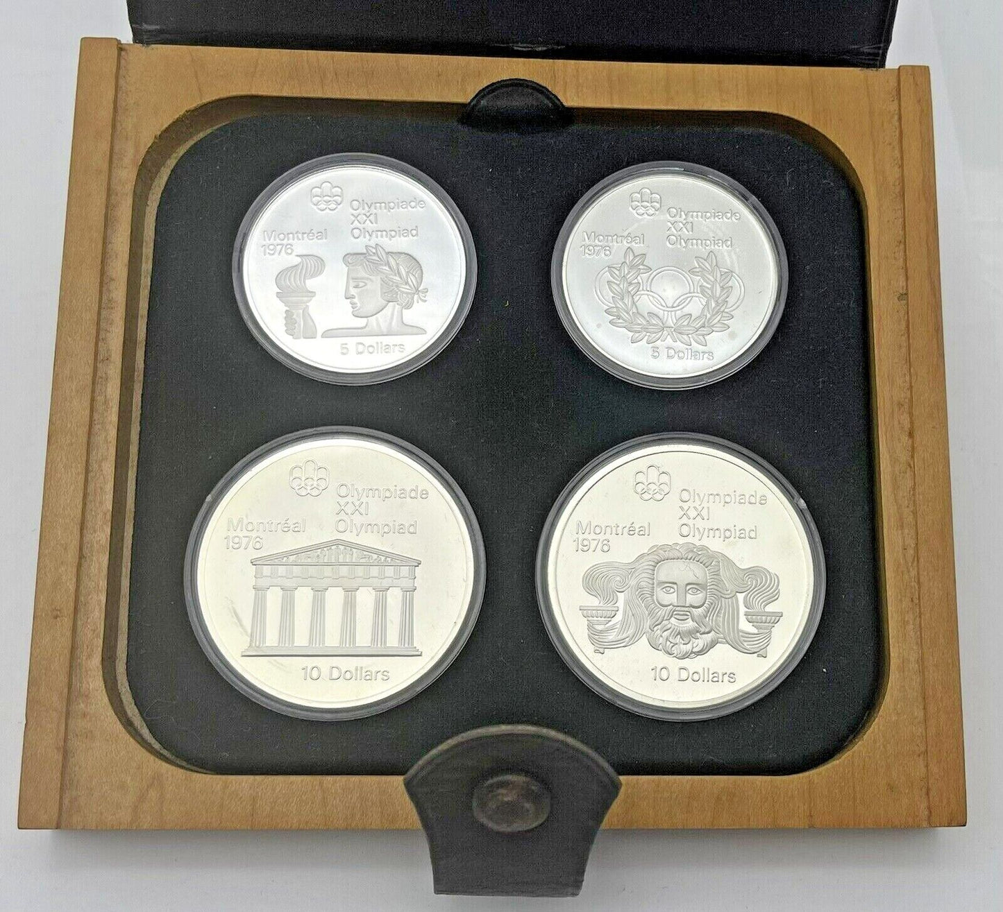 1976 Proof Silver Canadian Montreal Olympic Games 4 Coin Sterling Set Series 2