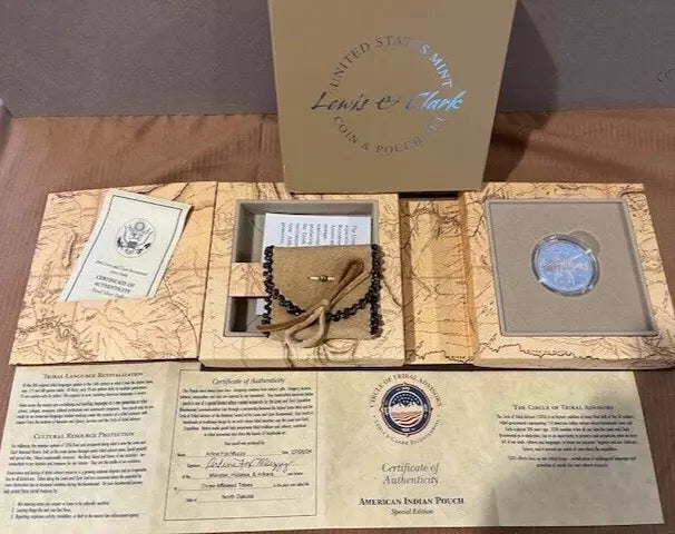 Lewis & Clark U. S. Mint Coin & Pouch Set - With COA