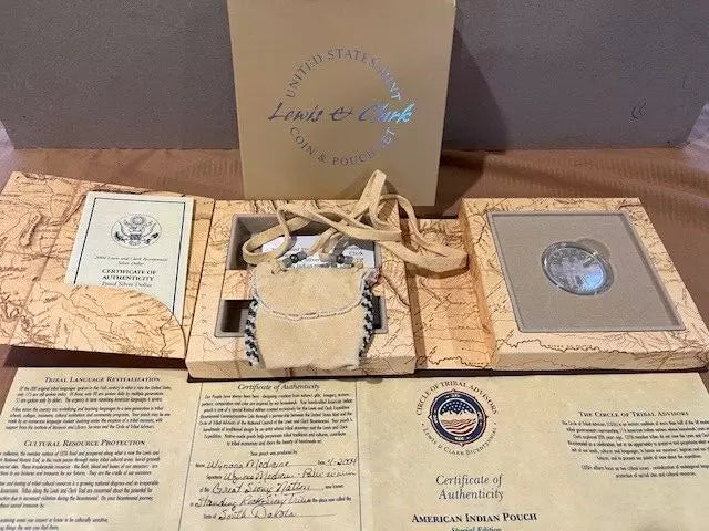Lewis & Clark U. S. Mint Coin & Pouch Set - With COA