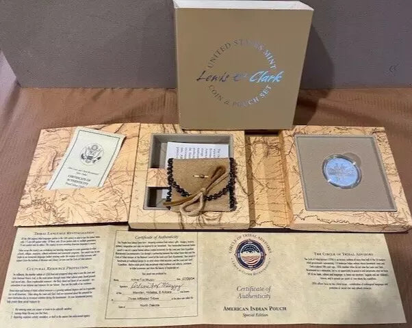 Lewis & Clark U. S. Mint Coin & Pouch Set - With COA