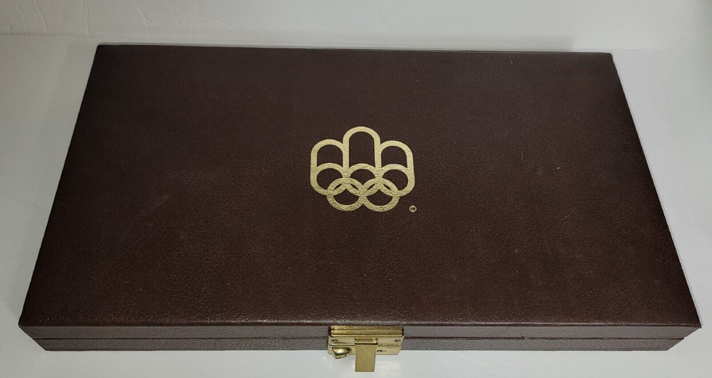 1976 Canadian Montreal Olympic Games 28 Silver Coin Set Original Box BU 30.24 oz