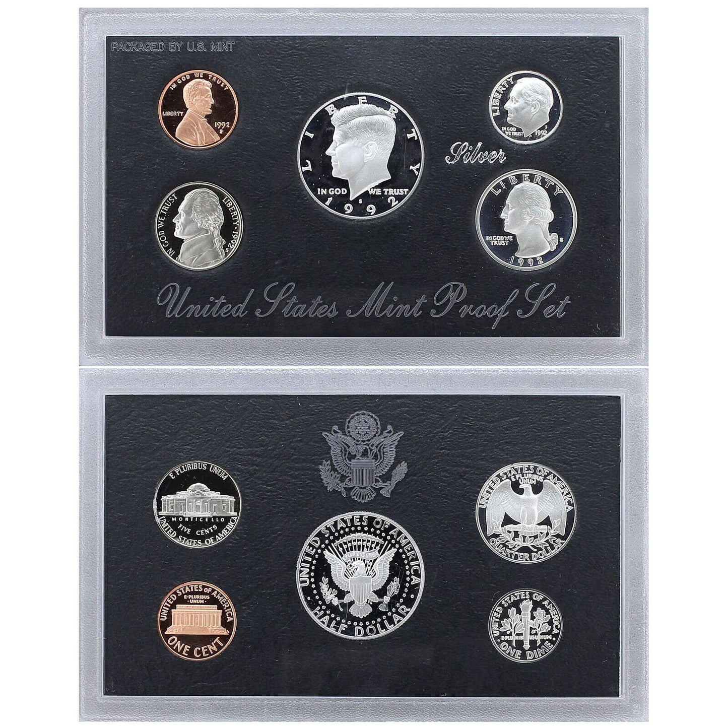 1992-S U.S Mint Silver Proof 5 Coin Set W/ Original Box & COA