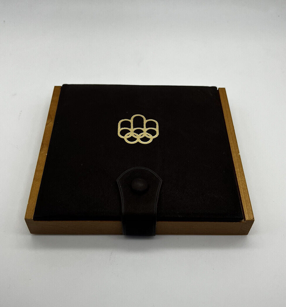 1976 - Canada 4 pc Olympic Coins, Series 7, Gem Cameo Proof w/Wooden Case