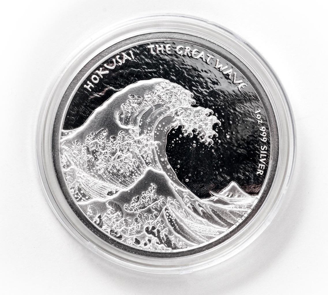 2017 1oz Fiji Hokusai Great Wave Off Kanagawa