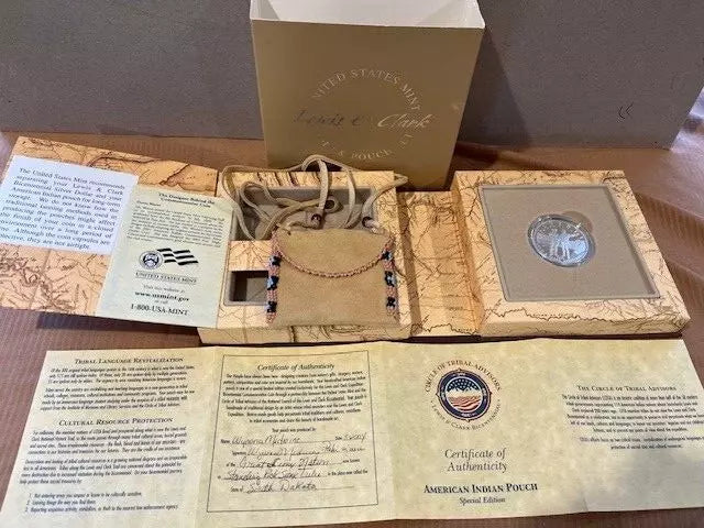 Lewis & Clark U. S. Mint Coin & Pouch Set - With COA