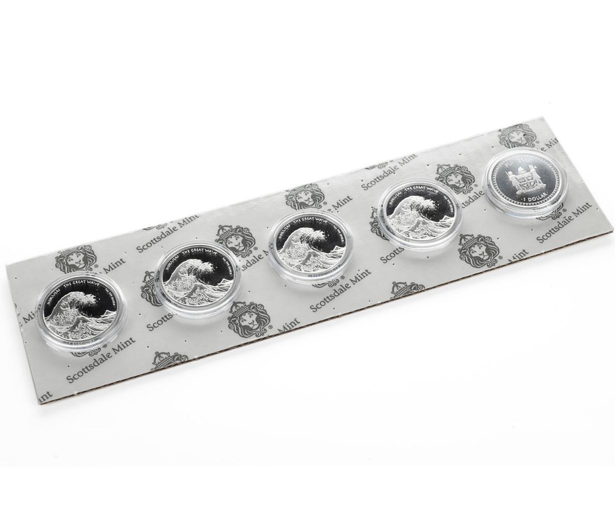 2017 1oz Fiji Hokusai Great Wave Off Kanagawa