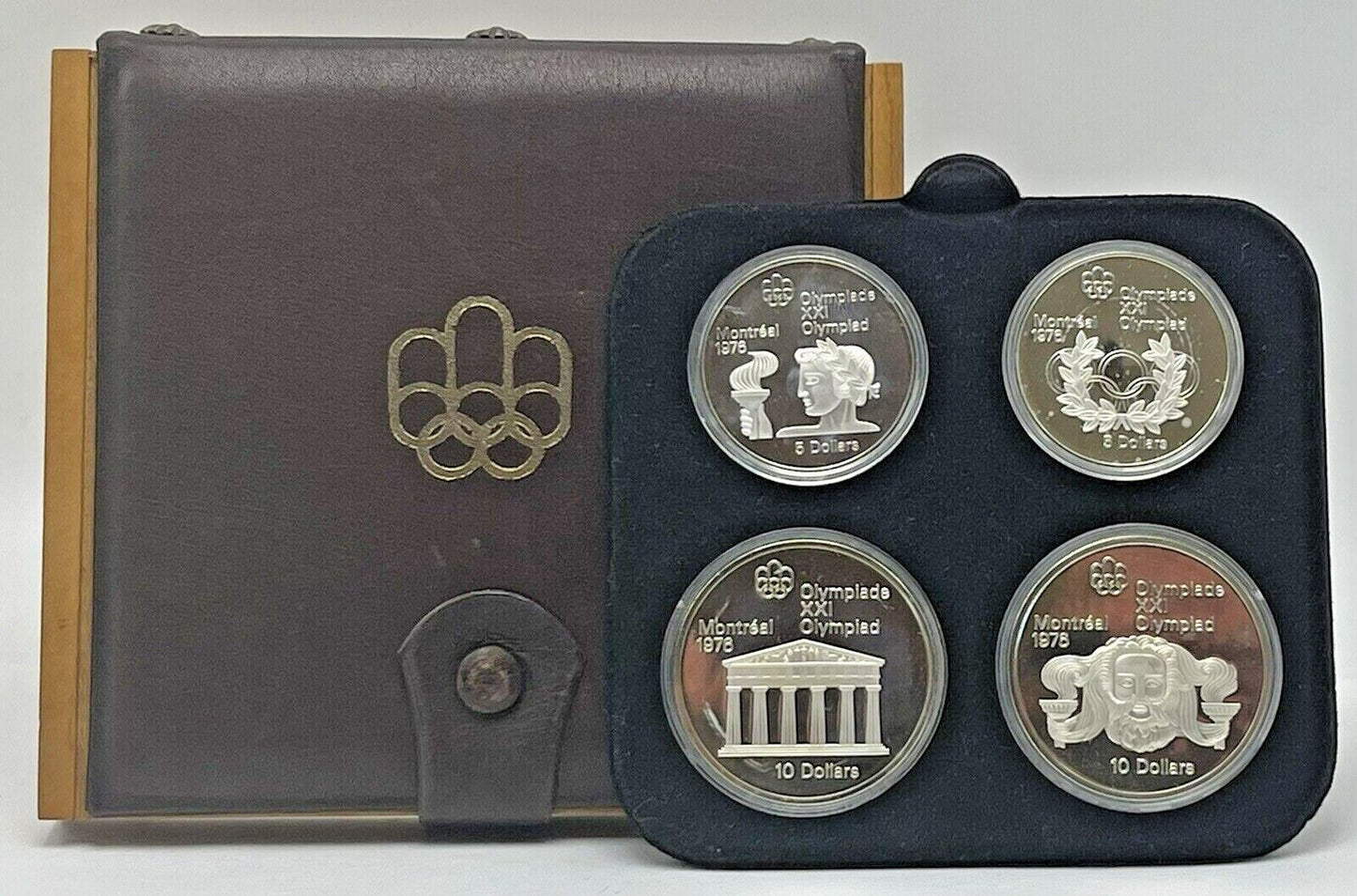 1976 Proof Silver Canadian Montreal Olympic Games 4 Coin Sterling Set Series 2