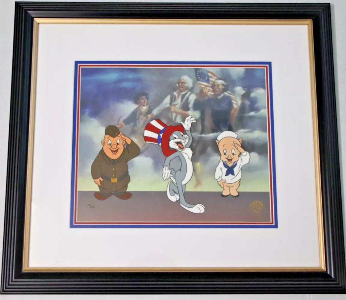 Warner Bros Bugs Bunny "Bugs' War Bonds" Limited Edition Cel 74/250 with COA